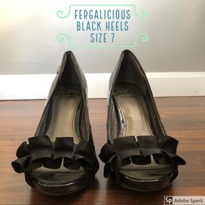 Fergalicious black heels, size 7 (women’s)
